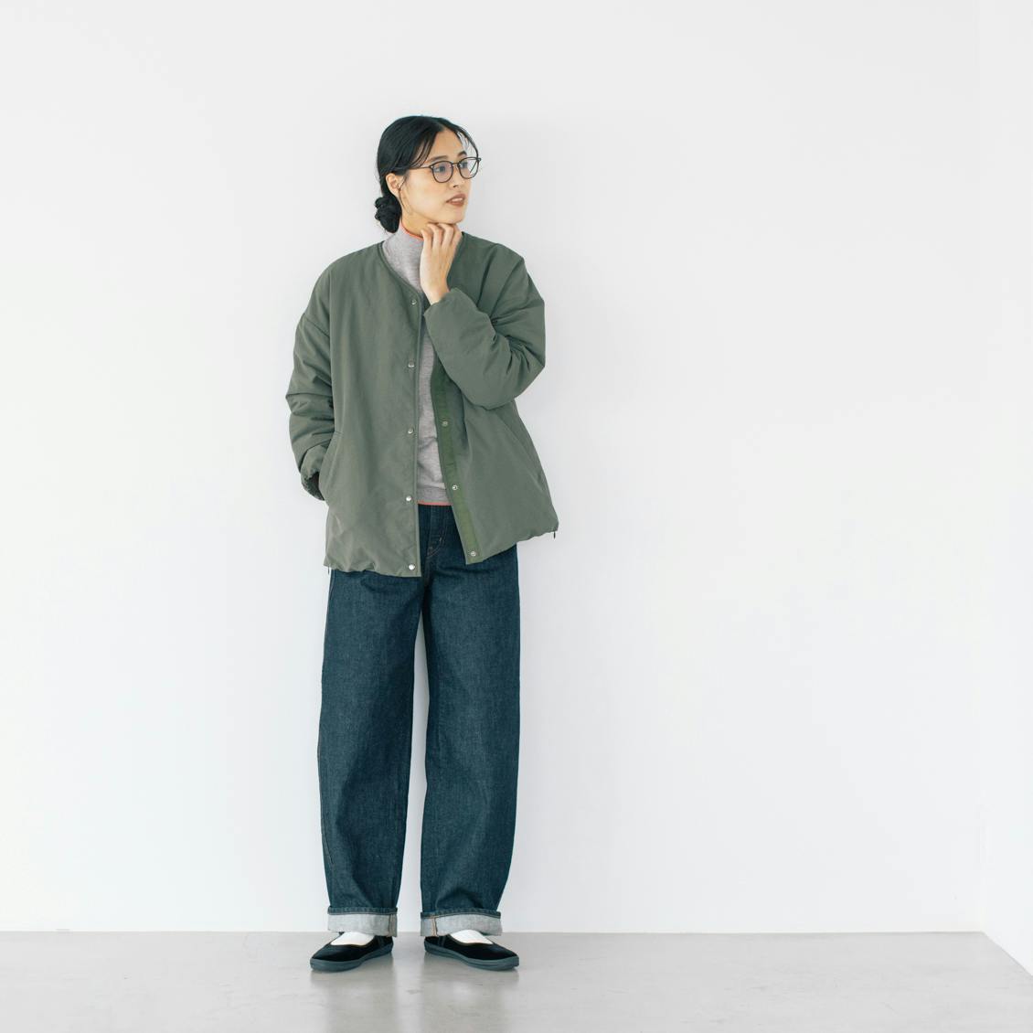 ふんわり軽くてあったかい」洗えるショート丈コート（中綿入り