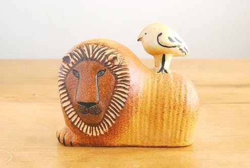 取扱い終了】Lisa Larson/リサ・ラーソン/オブジェ/ライオンと鳥