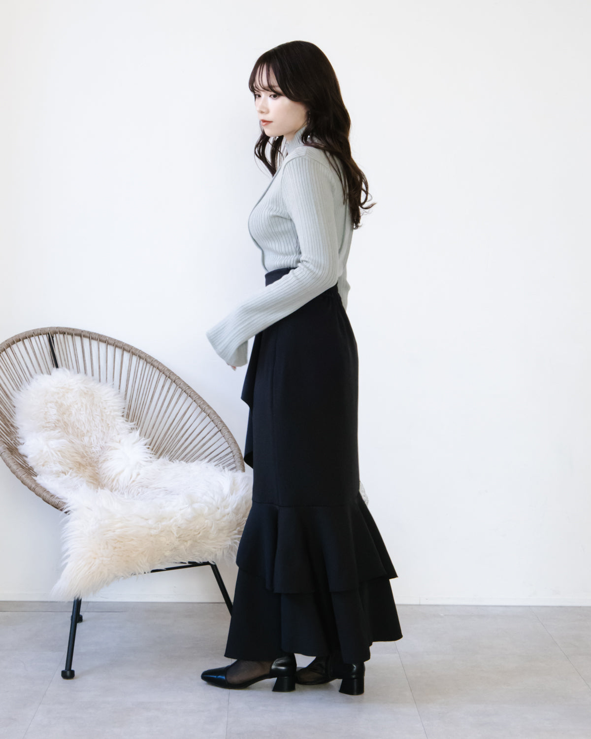 フリルティアードマーメイドスカート | hollis