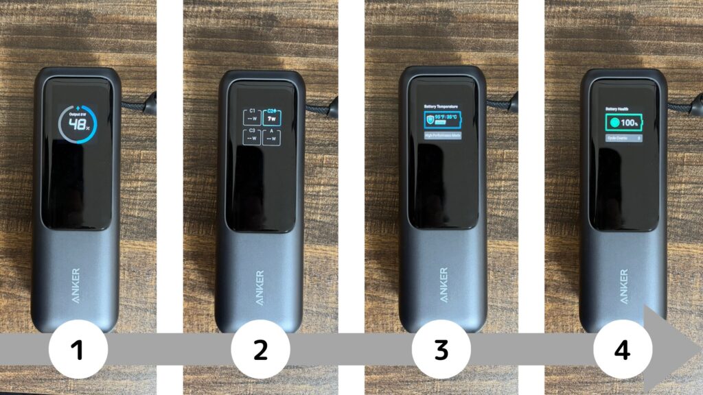 Anker Power Bank (25000mAh, Built-In & 巻取り式USB-Cケーブル)を