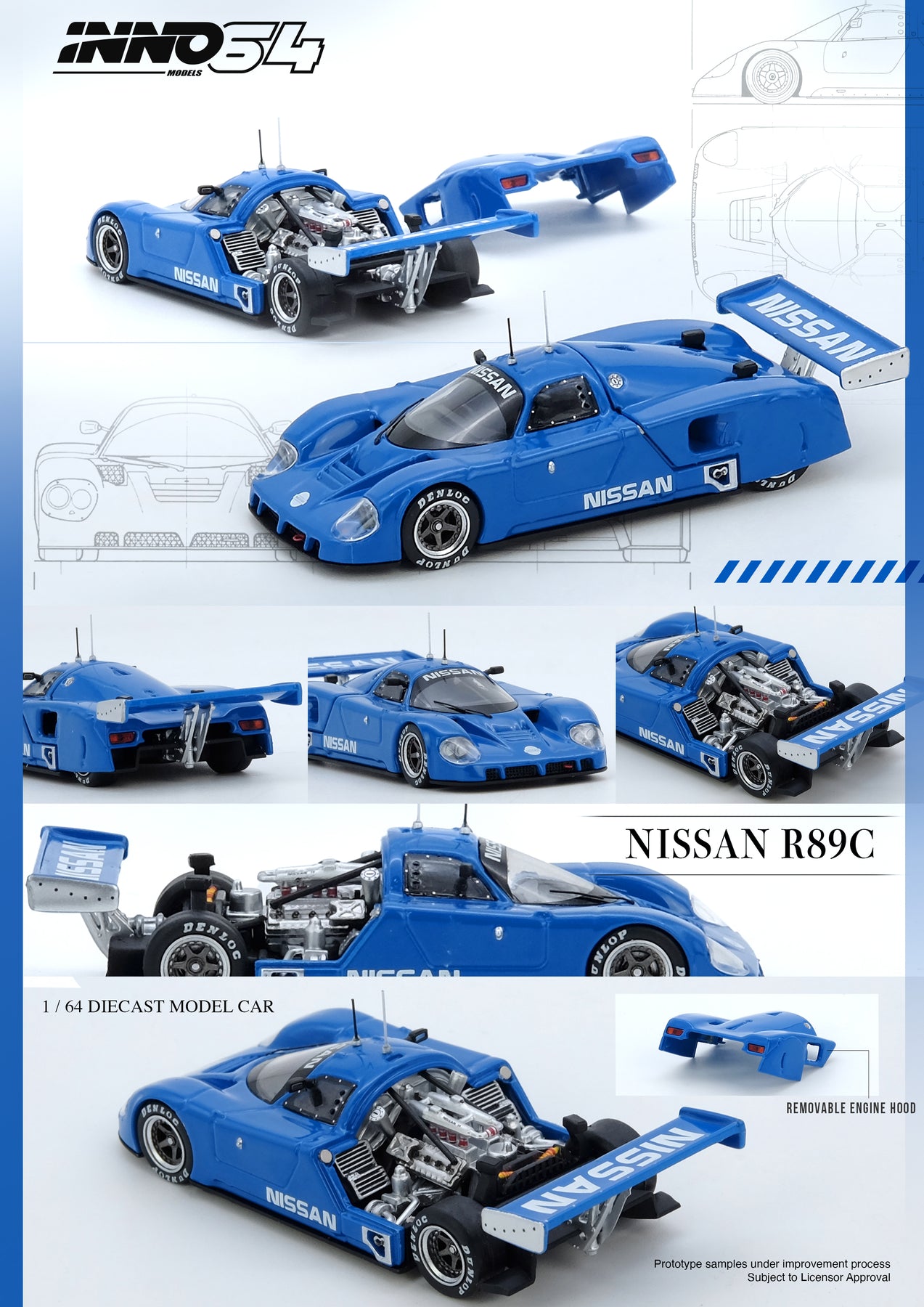 Inno64 1:64 NISSAN R89C Blue IN64-R89C-BL – Horizon Diecast