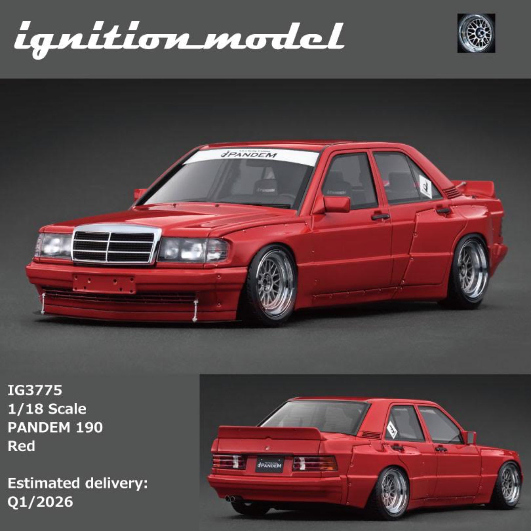 Ignition Model 1:18 PANDEM 190 Red IG3775 – Horizon Diecast