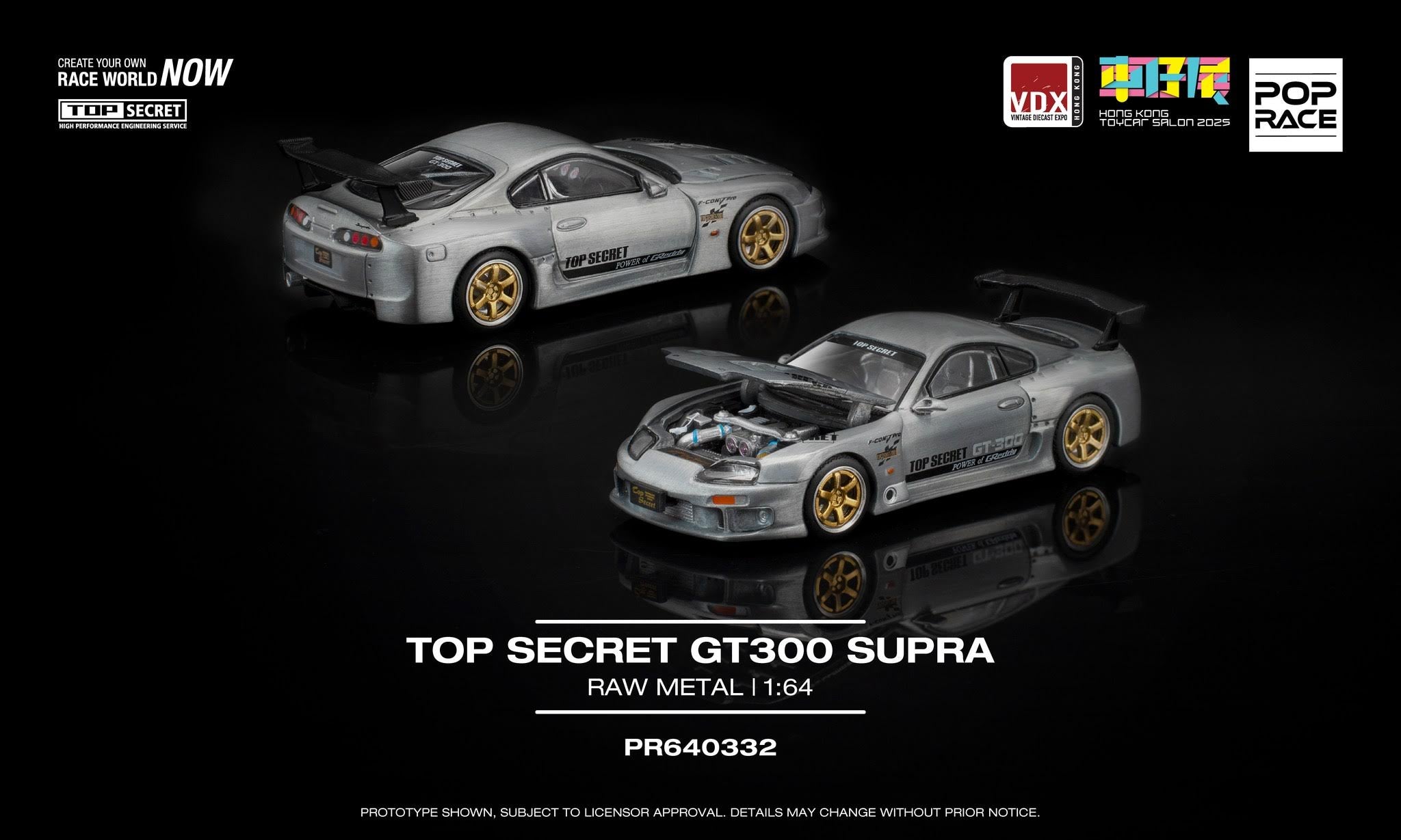 POPRACE 1:64 Toyota TOP SECRET GT300 SUPRA Raw Material HKTS x VDX