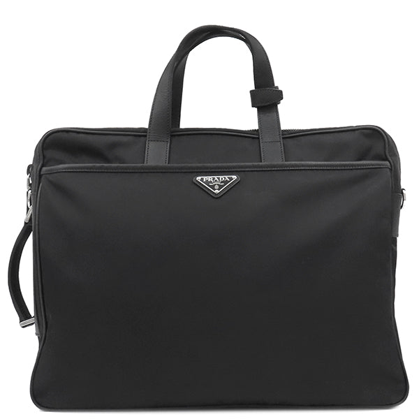 プラダ PRADA Re-Nylon xサフィアーノレザー ブリーフケース 2VE015