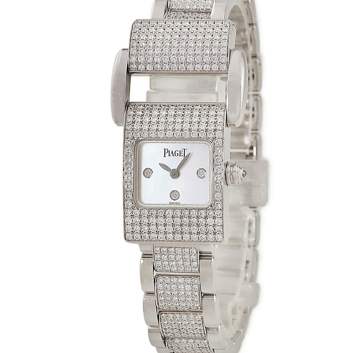 Piaget ピアジェミスプロトコールK18YG シェル文字盤6Pダイヤ