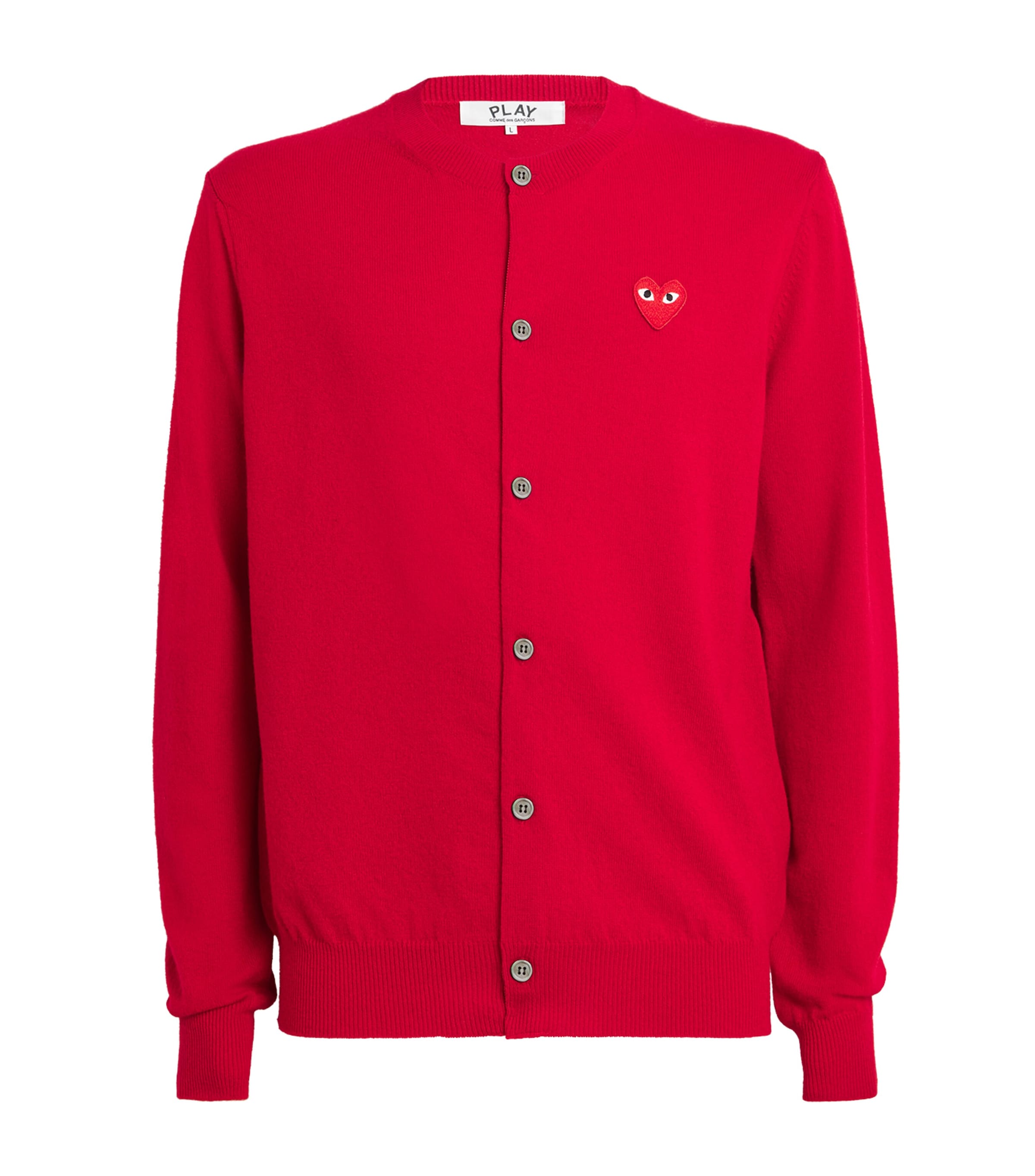 Comme Des Garçons Play Red Wool Heart Cardigan | Harrods UK