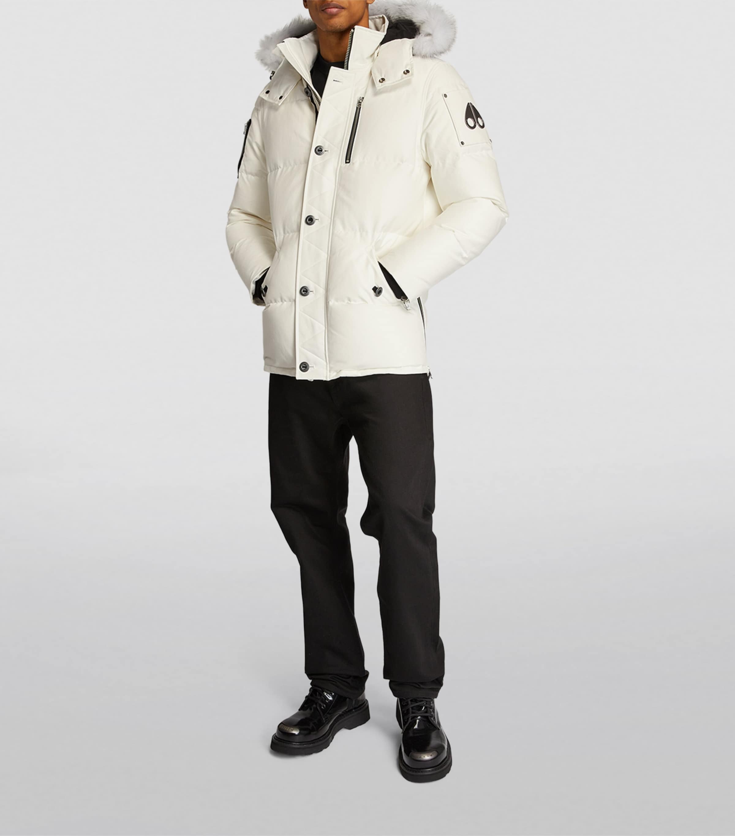 Moose Knuckles White Down-Filled Puffer Jacket | Harrods US
