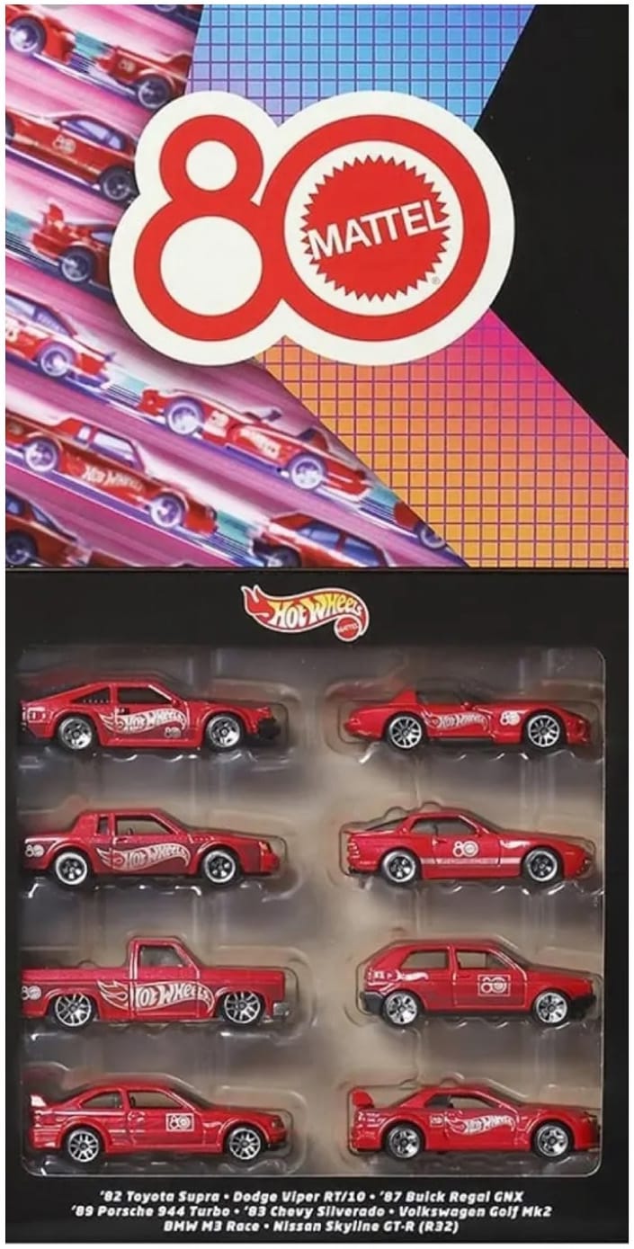 Hot Wheels 80th Anniversary 8-Car Box Set
