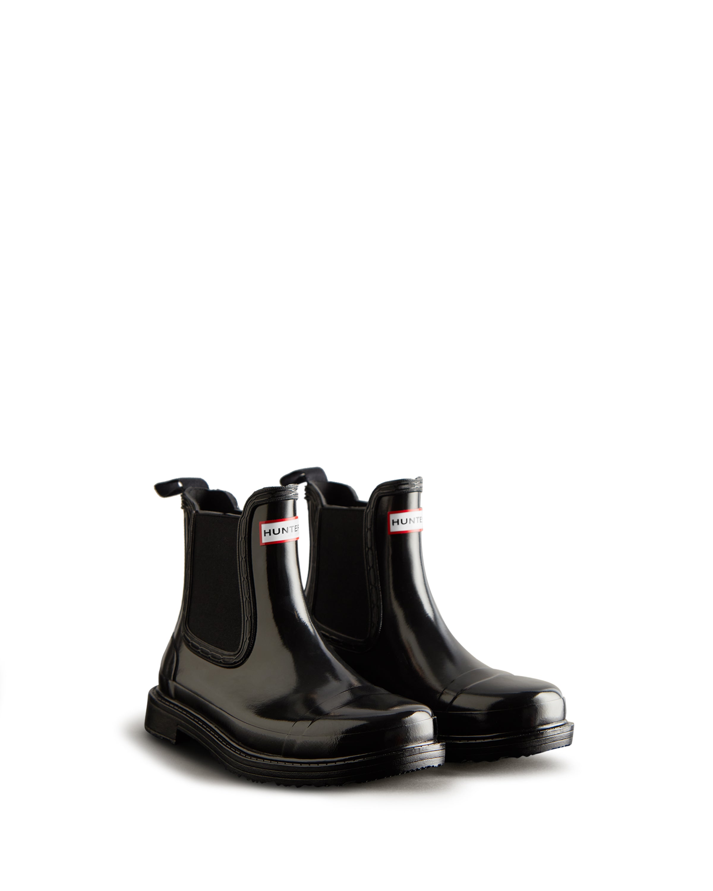 Women's Chelsea Commando Gloss Boot Black – Hunter Boots