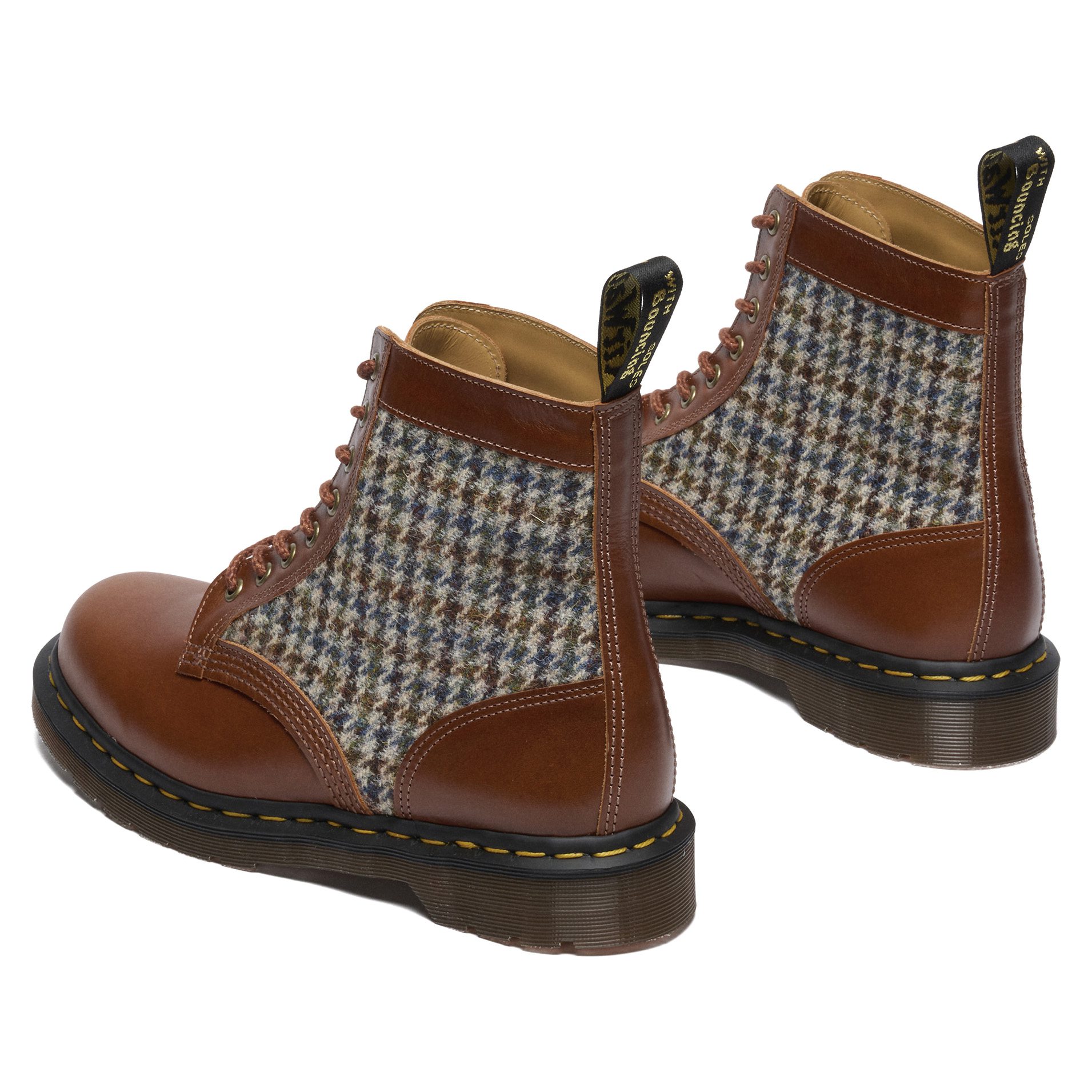Dr. Martens Harris Tweed + Classic Calf 1460 - Amber Tan + Multi