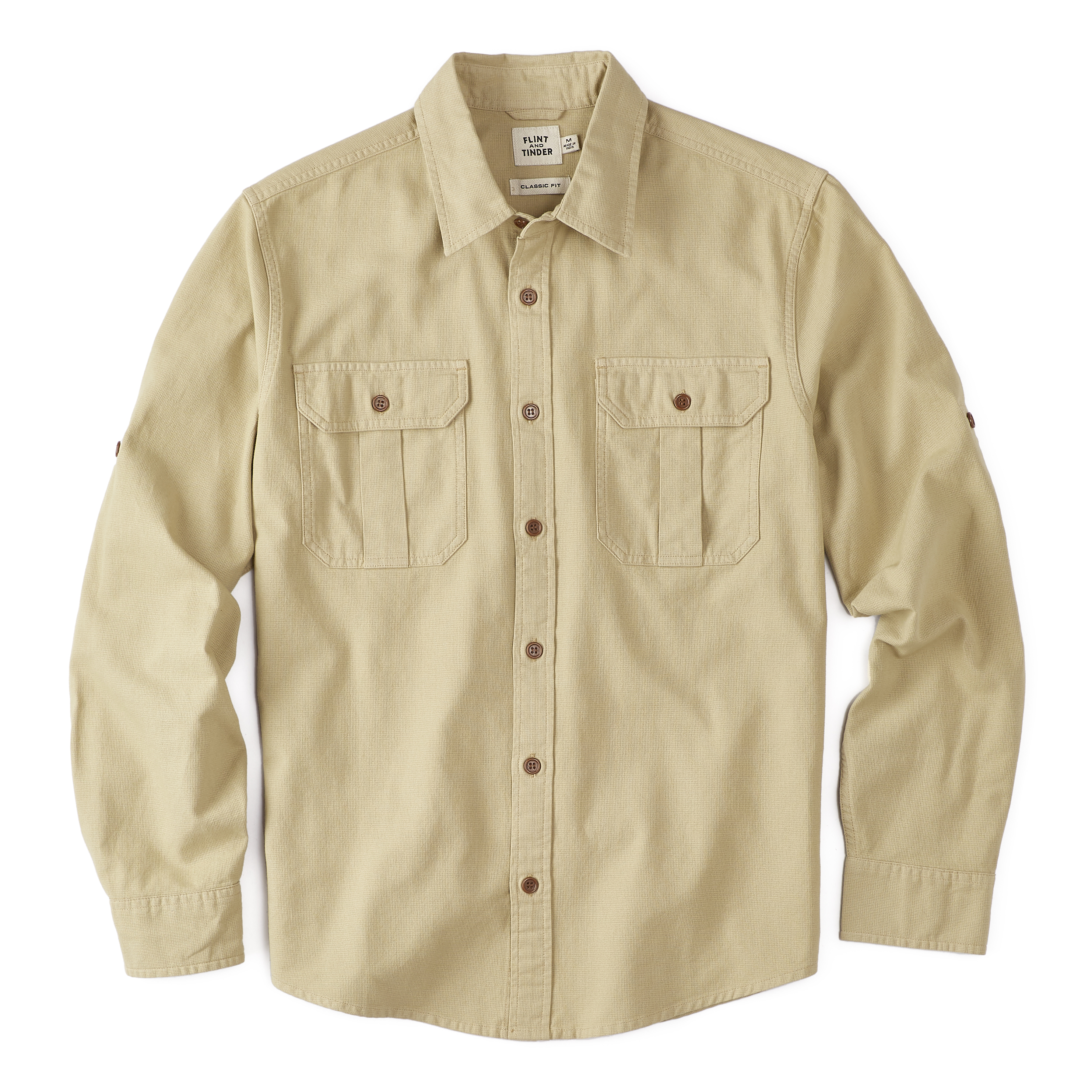 Flint and Tinder Explorer Shirt - Khaki | Long Sleeve Shirts