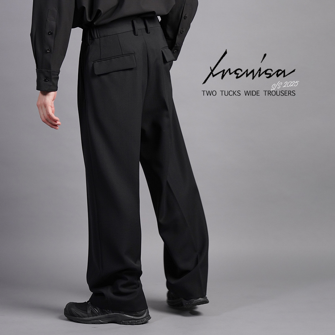 最高級カシミヤ混✨PAPAS ワイド2タックパンツ LL イタリア製最高級