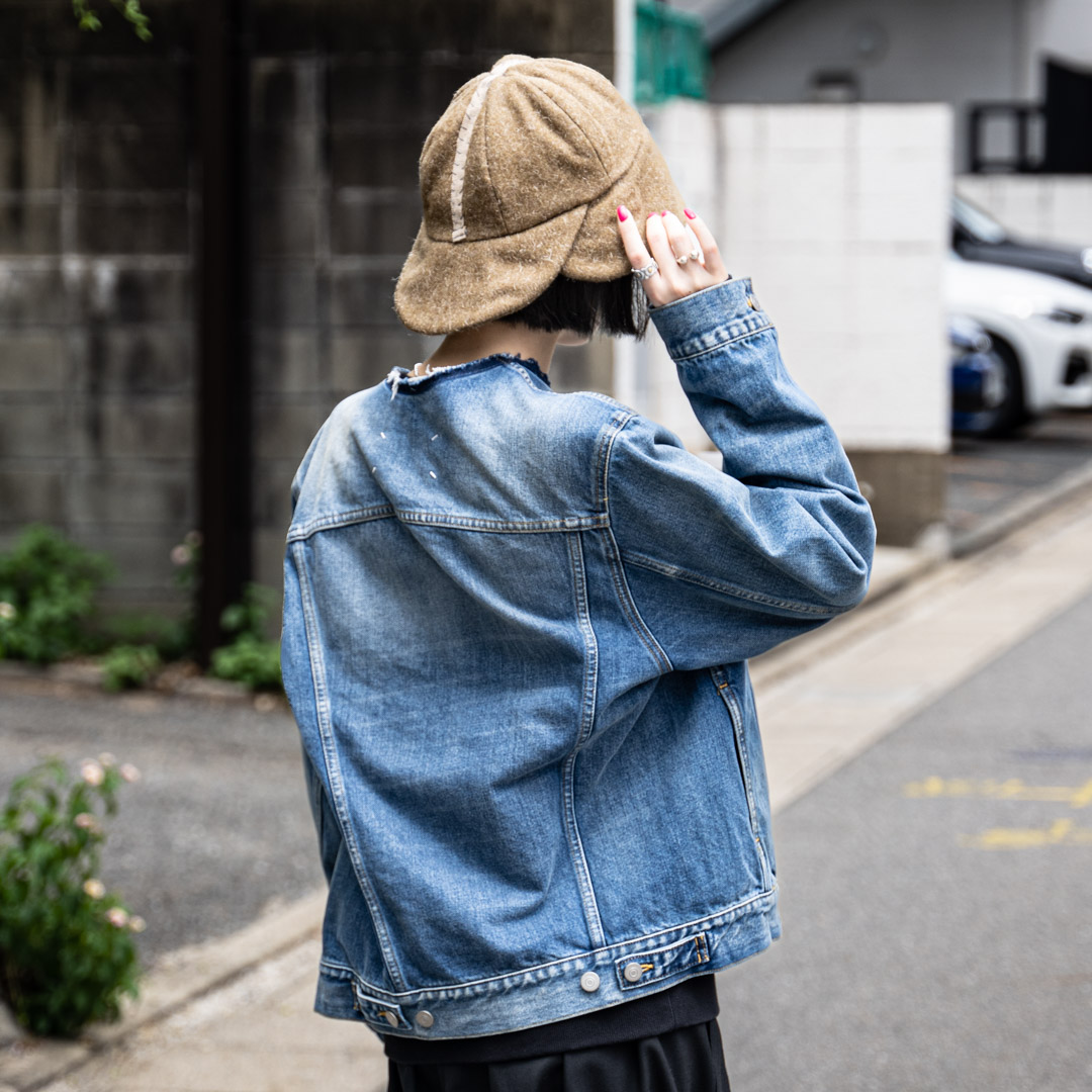 メゾンマルジェラのノーカラーデニムジャケット | HUES 福岡セレクト