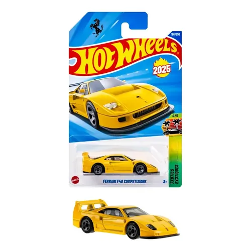 2025 Hot Wheels Ferrari F40 Competizione 1:64 Cor Amarelo | Frete