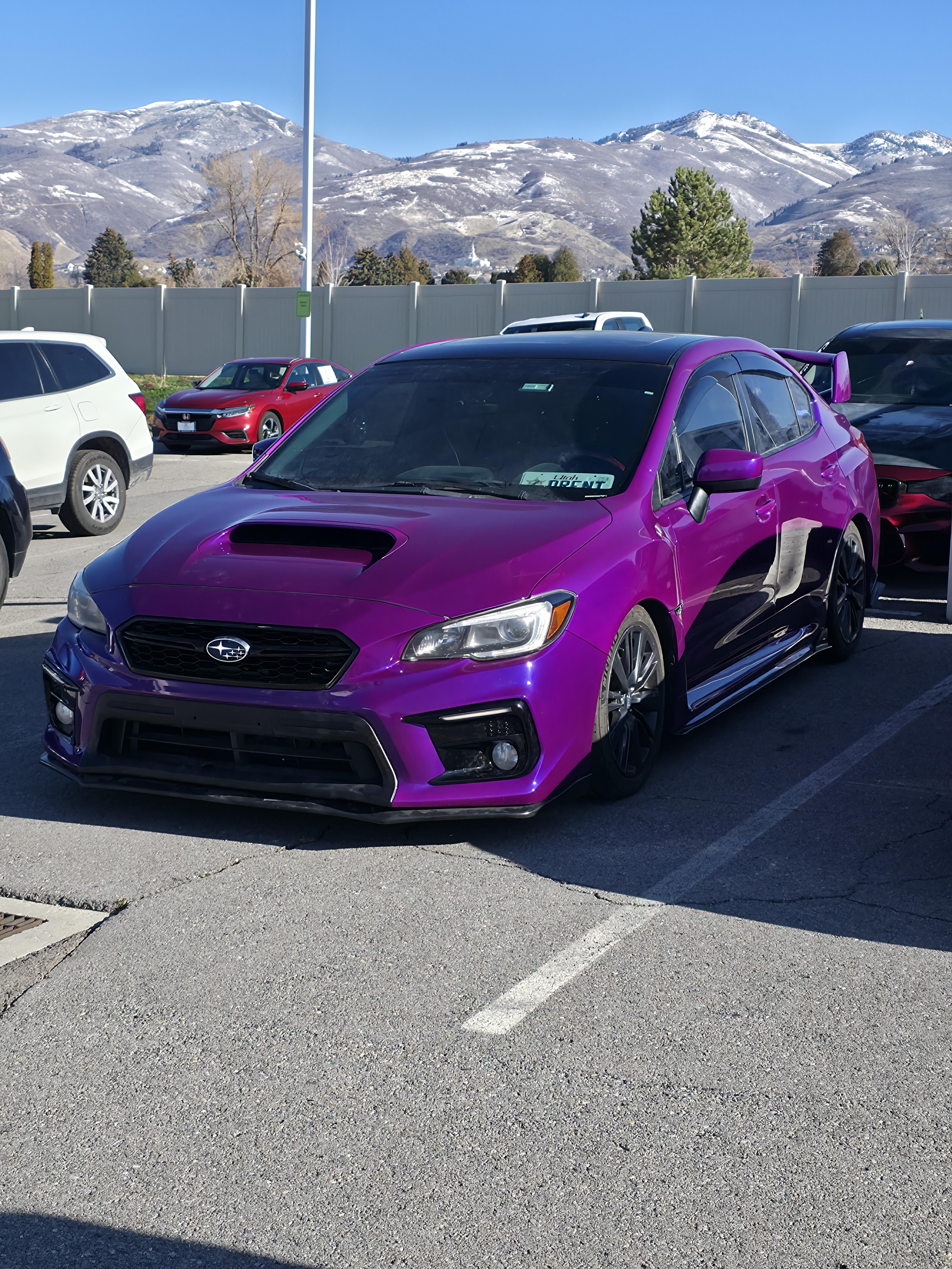 Freshly painted in Lamborghini's Viola Mithras. : r/WRX