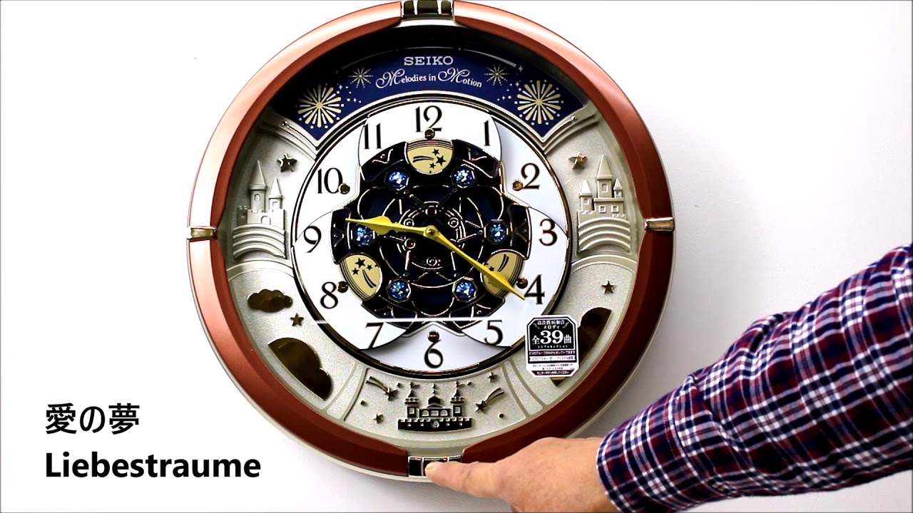 セイコー からくり時計 クオーツ掛け時計 RE601B 氷上の名曲クラシック