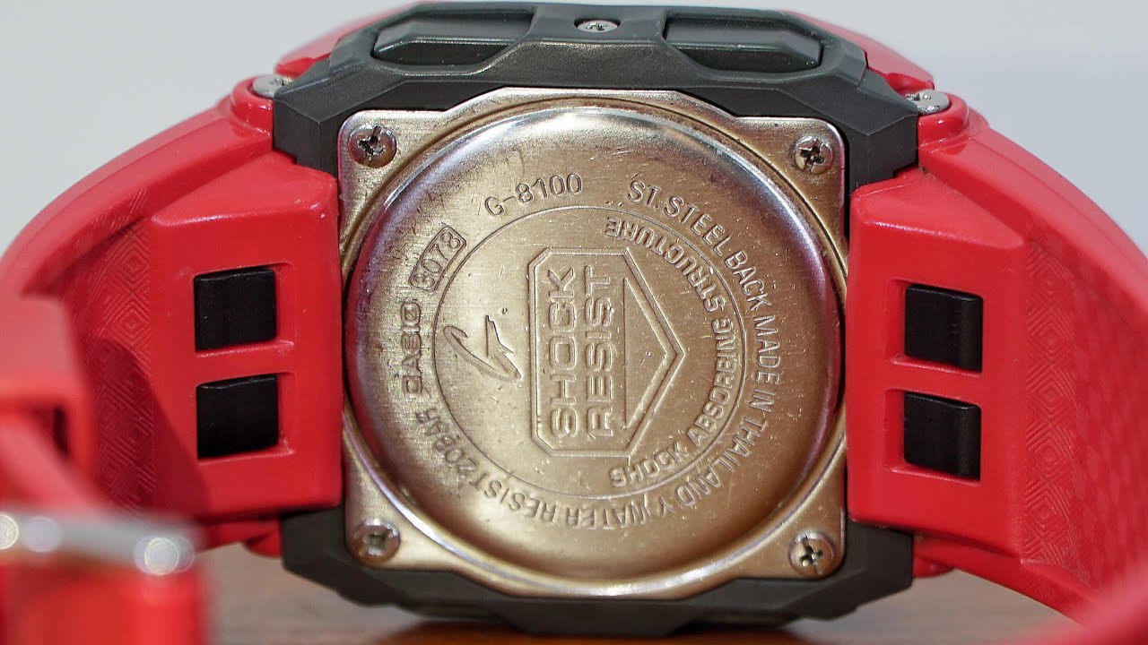 Casio 3078 module - Dual Illuminator G-8100 watch functions demo