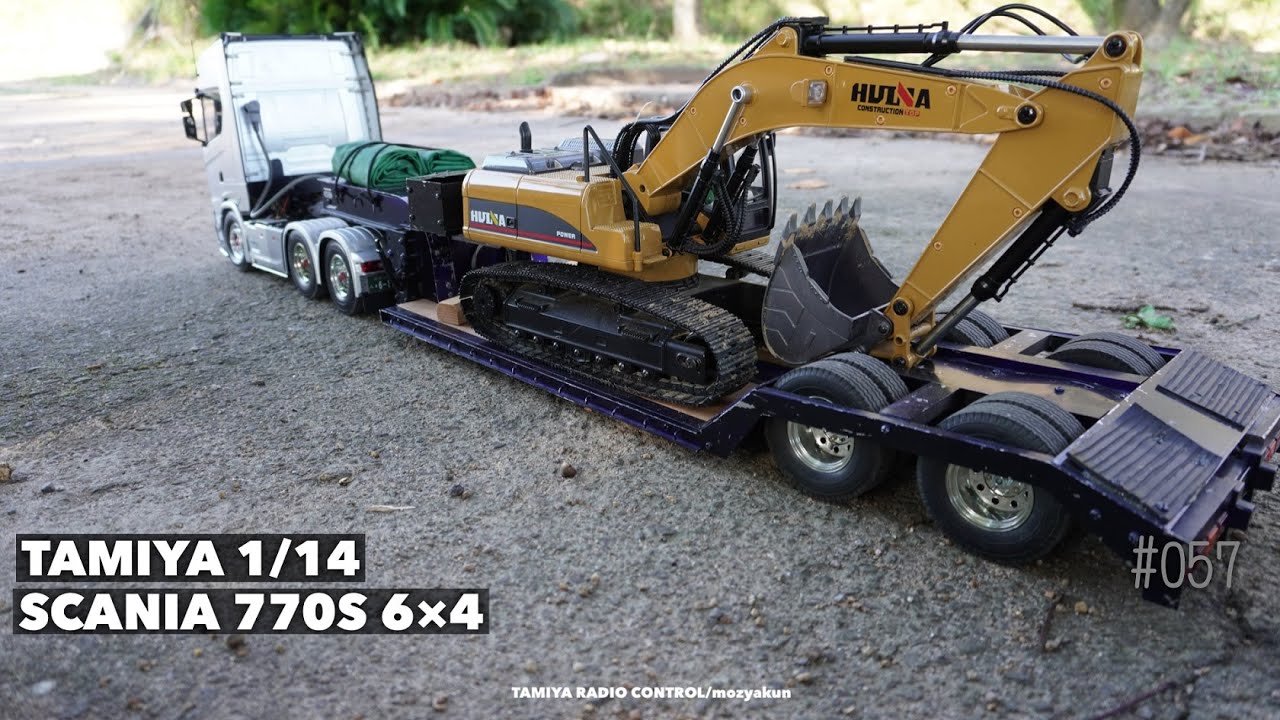 スカニア 770Sで低床トレーラーを牽引してみた / TAMIYA 1/14 RC