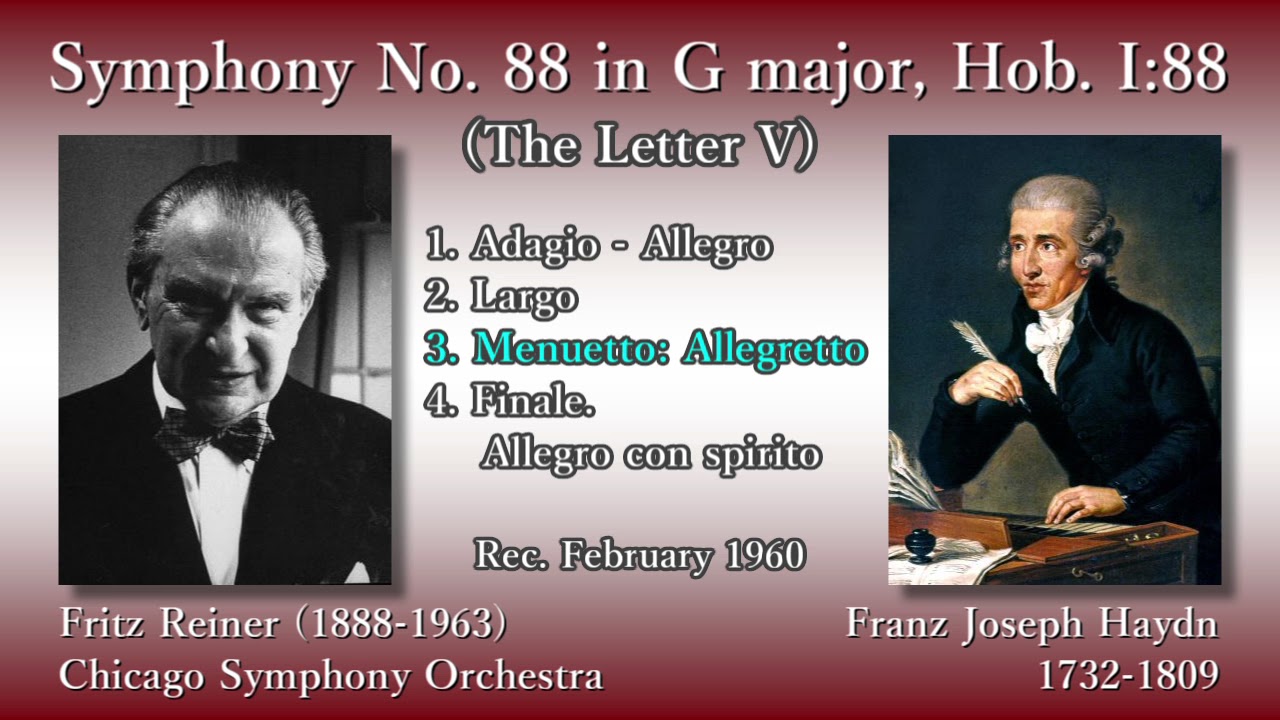 Haydn: Symphony No. 88, Reiner & CSO (1960) ハイドン 交響曲第88番