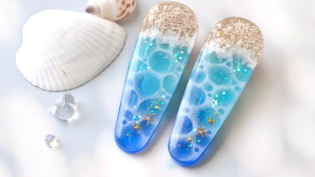 新海塗り】レジンが反り上がるけどなんとかするヘアクリップのつくり方