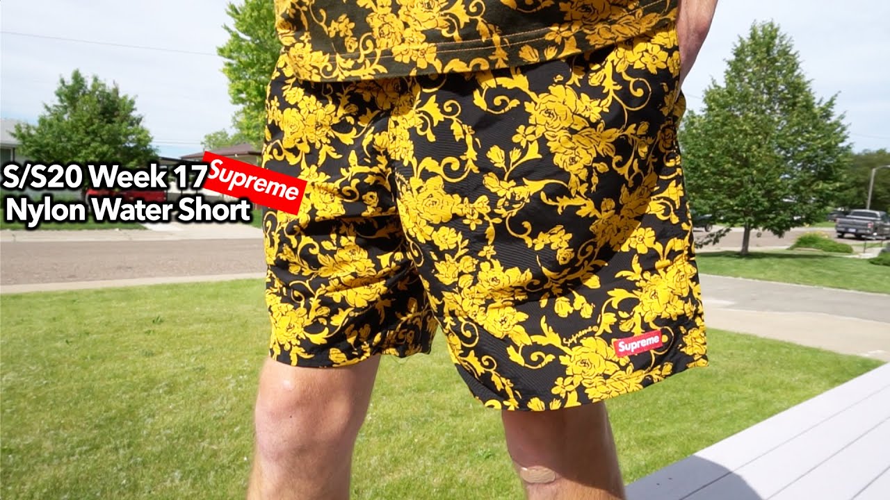 SS20 Supreme Nylon Water Shorts in Black Floral - YouTube