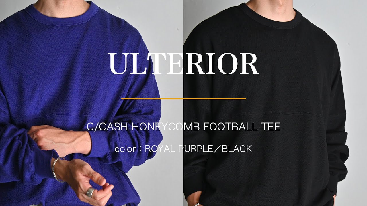 ULTERIOR｜C/CASH HONEYCOMB FOOTBALL TEE- STOTELA clothing store