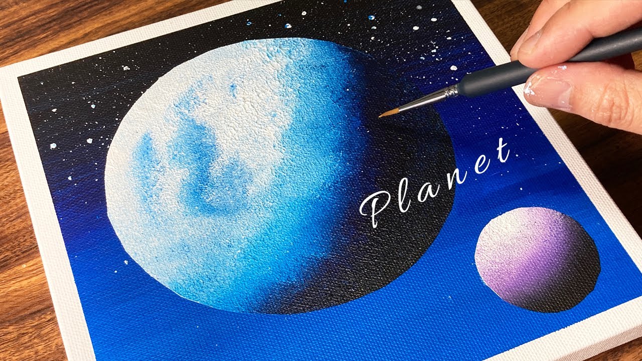 How to Draw Planets in Space with Acrylic Paint | Acrylic Painting