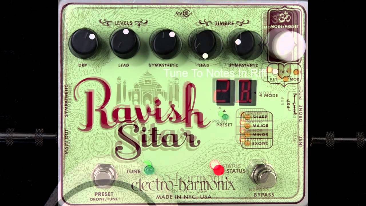 Electro-Harmonix Ravish Sitar Synthesizer Guitar Effects Pedal