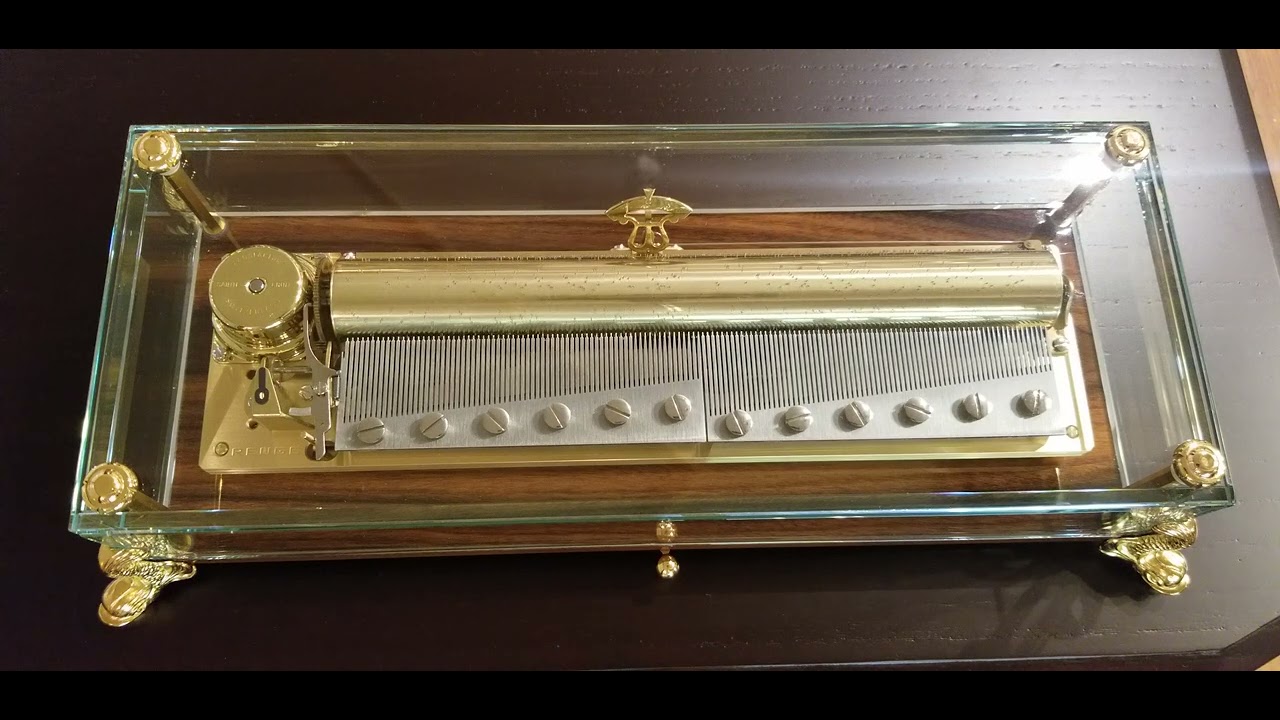 リュージュオルゴール カノン 144弁 ホワイトローズ スイス製 廃盤品