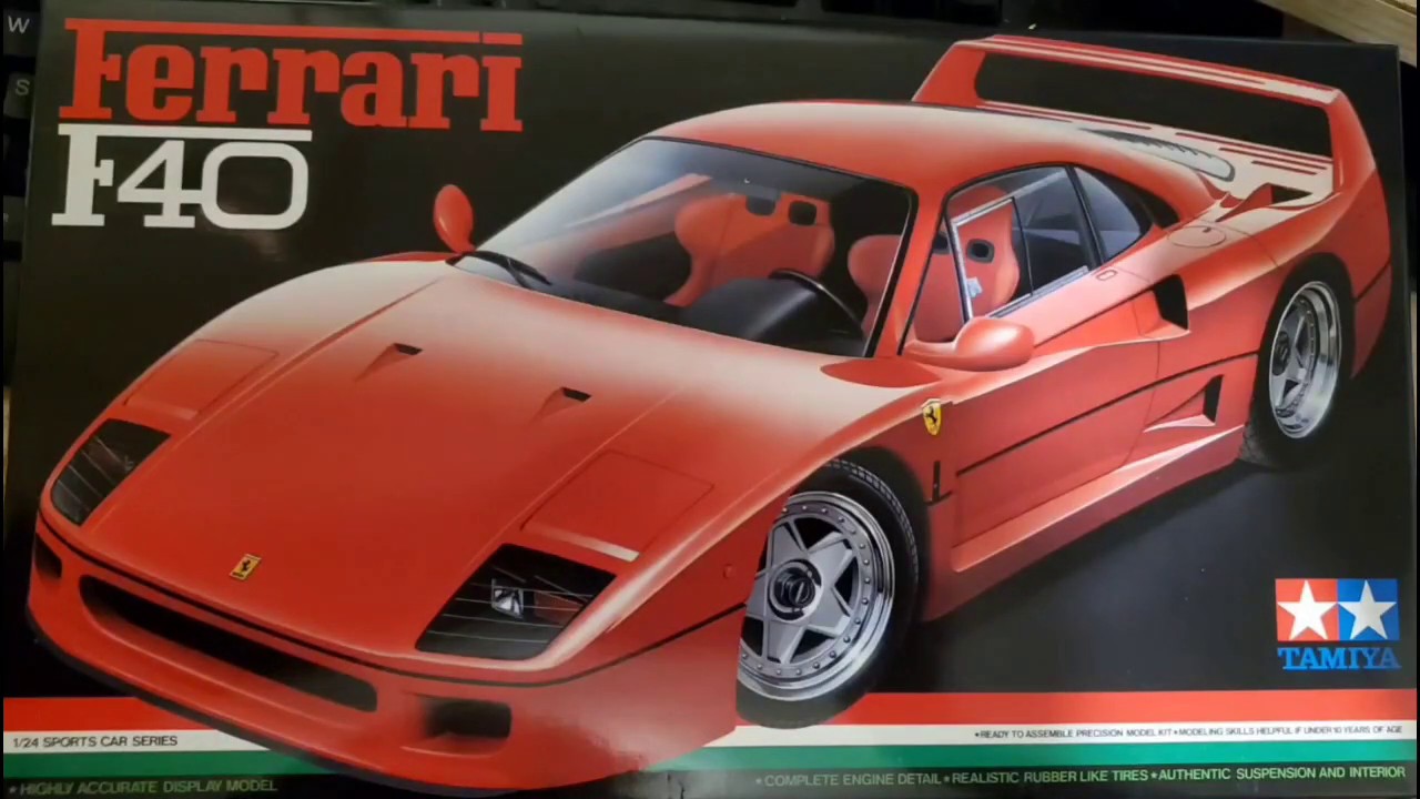 Tamiya F40 full build - Part 1, unboxing and Hobby Design detail