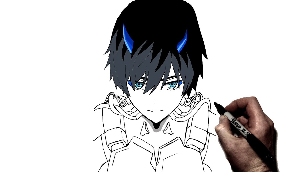 How To Draw Hiro | Step By Step | Darling in the Franxx - YouTube