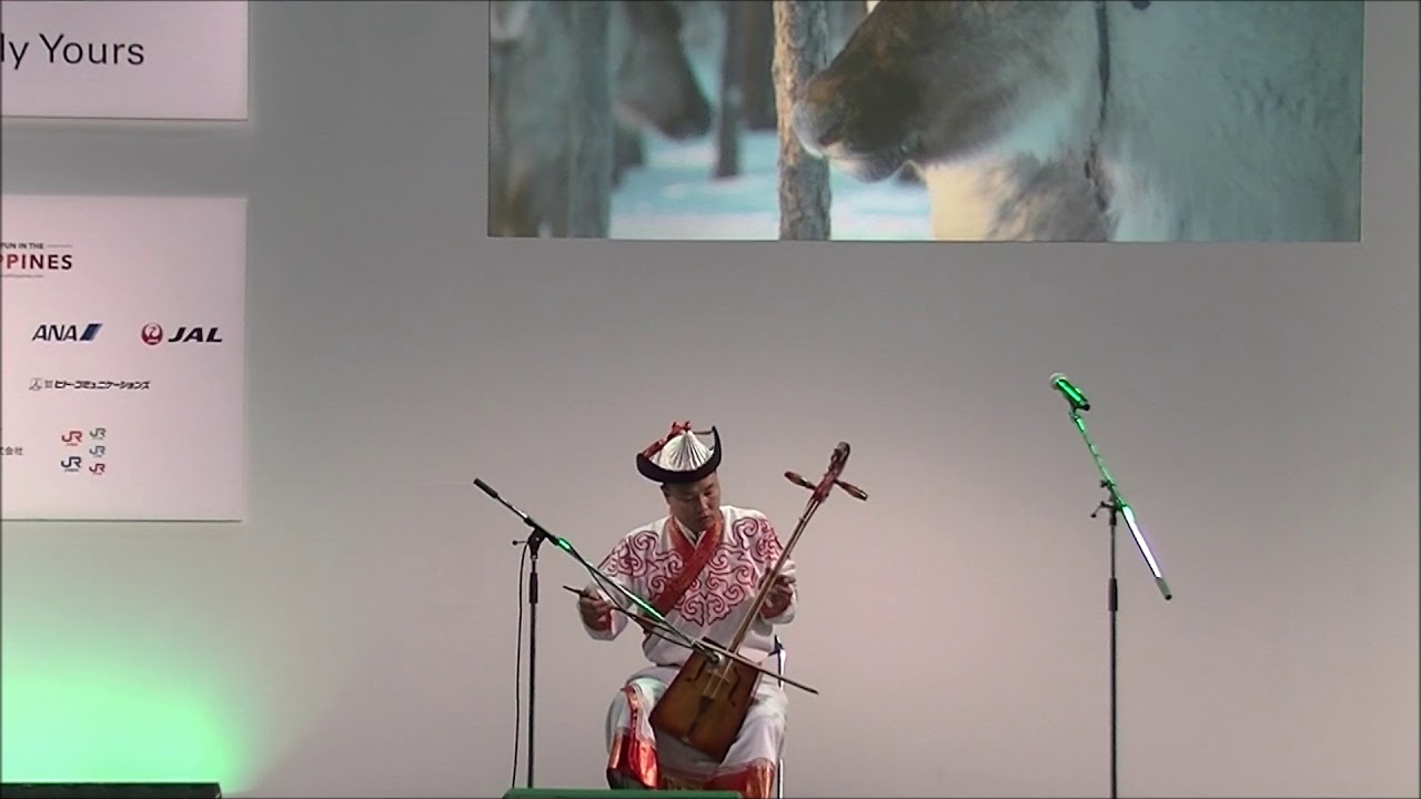 モンゴル民族楽器 馬頭琴（モリンホール）演奏：ツーリズムEXPO