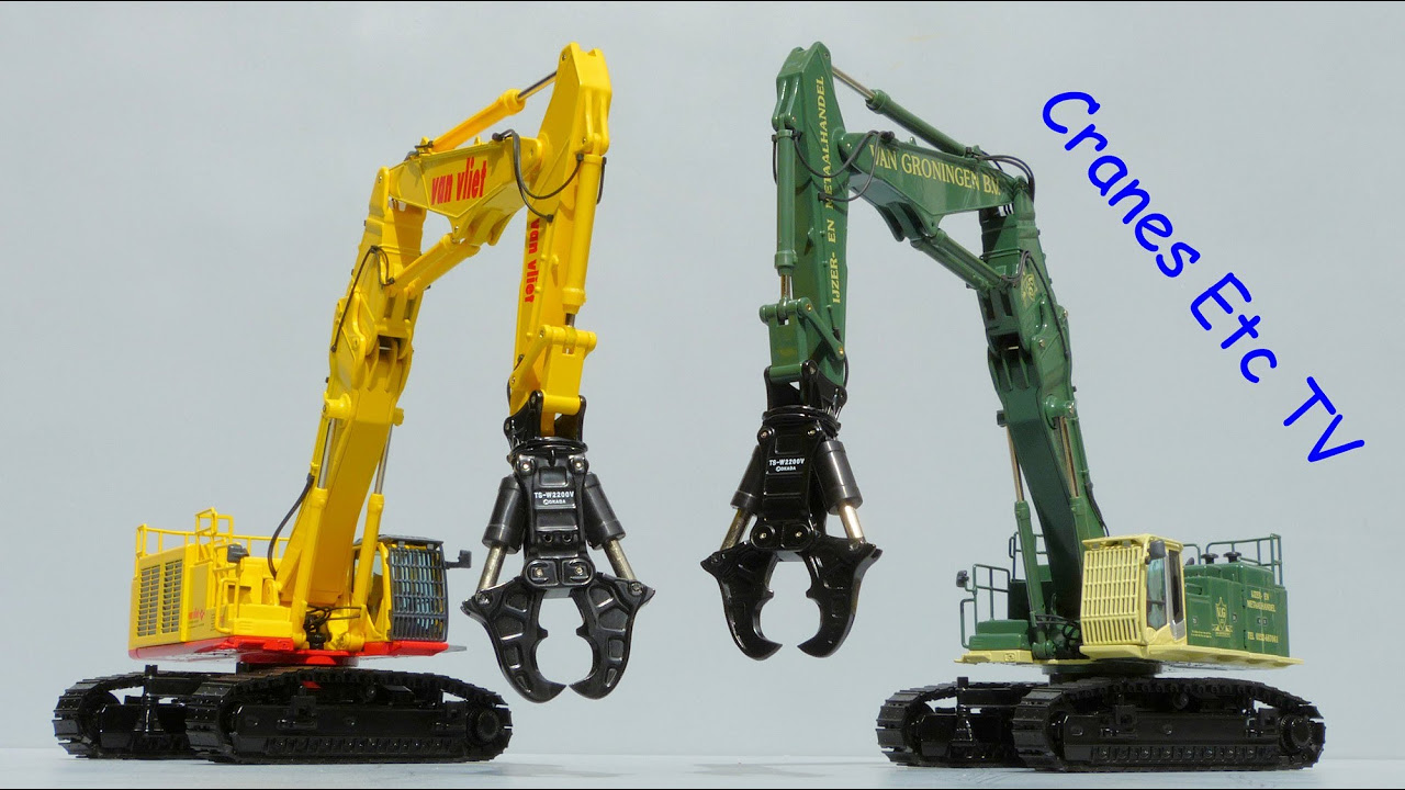 NZG Hitachi ZAXIS 1000K-3 + Okada Crusher Demolition Excavator by