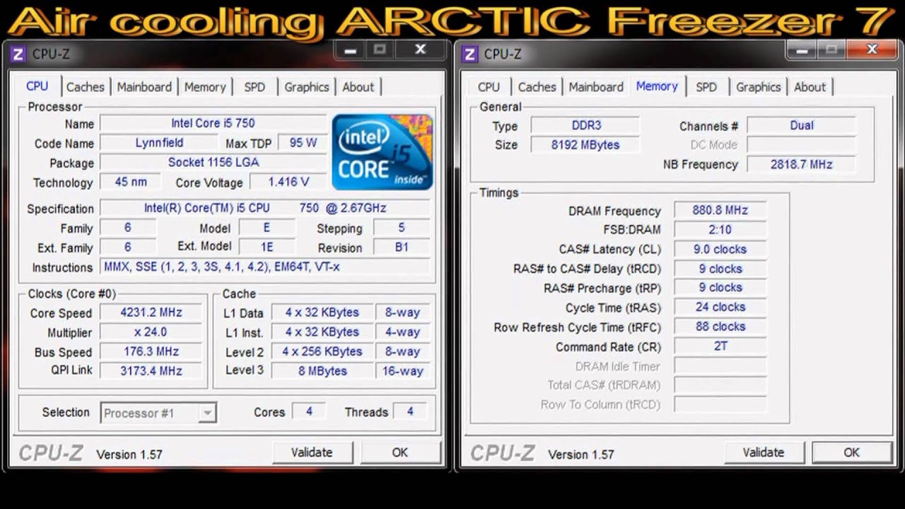 EXTREME OVERCLOCK Intel Core i5 750 2.67GHz@4.3GHz and Kingstone