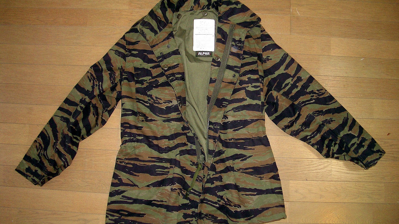 M-65フィールドジャケット」ALPHA社製 民生品（タイガーストライプ）M
