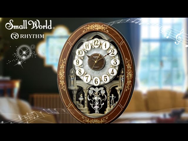 RHYTHM リズム SmallWorld 電波からくり掛け時計 スモールワールド