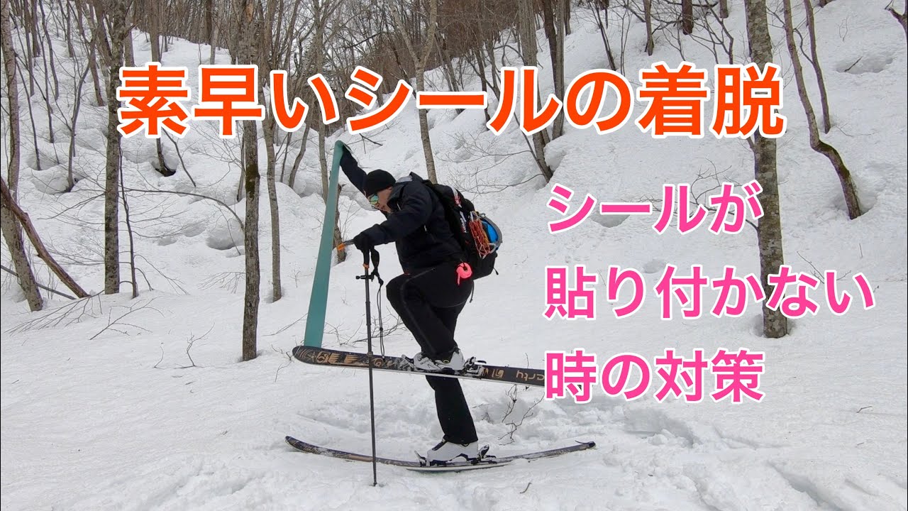 山スキー シールの素早い着脱とシールトラブル対策について - YouTube