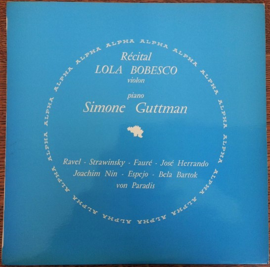 Lola Bobesco, Simone Guttman – Recital – Vinyl (LP, Reissue