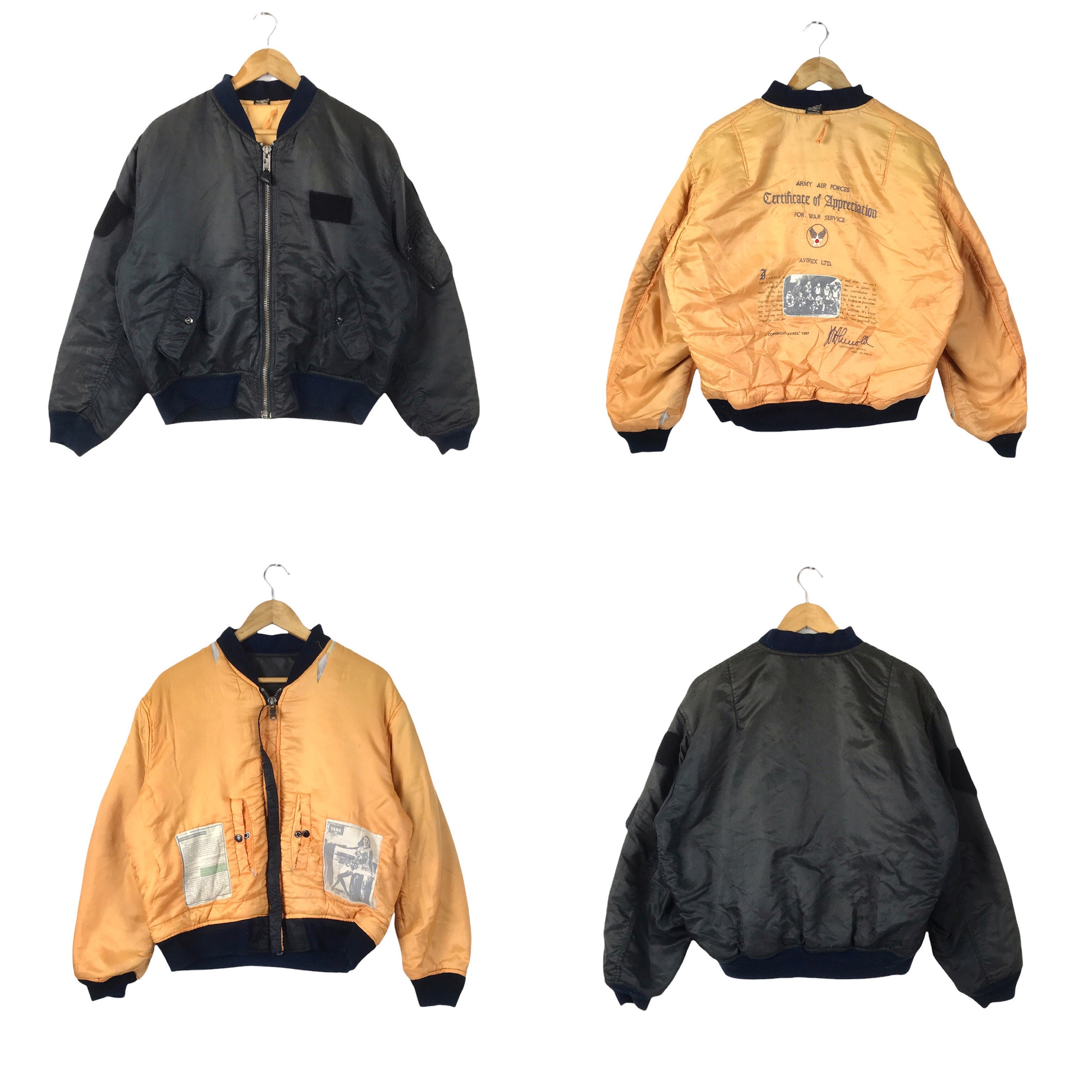 By Jeff Clyman!!! Vintage 1987 AVIREX USA ARMY Air Force