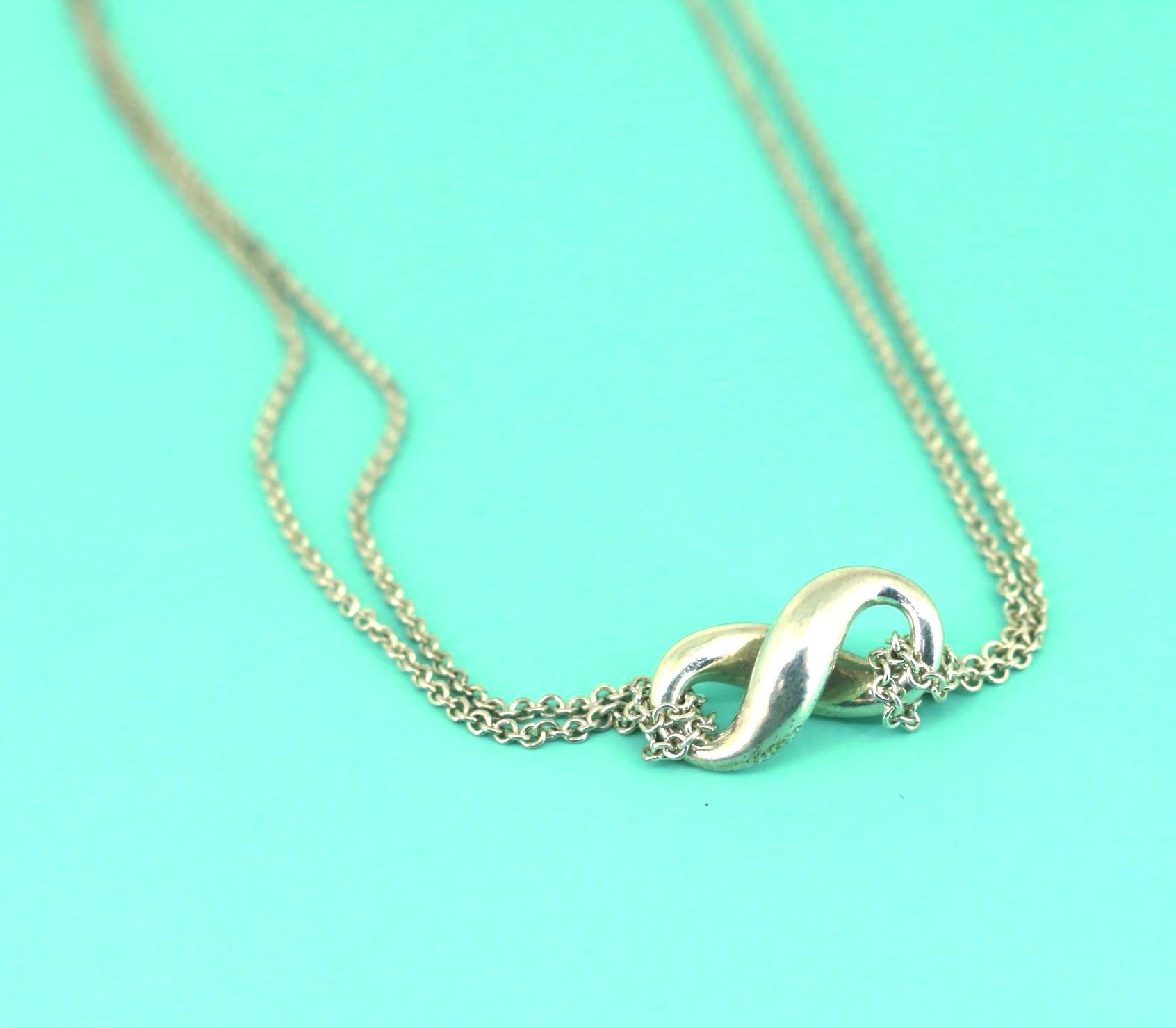 ヴィンテージ ティファニー インフィニティ ダブルチェーンネックレス