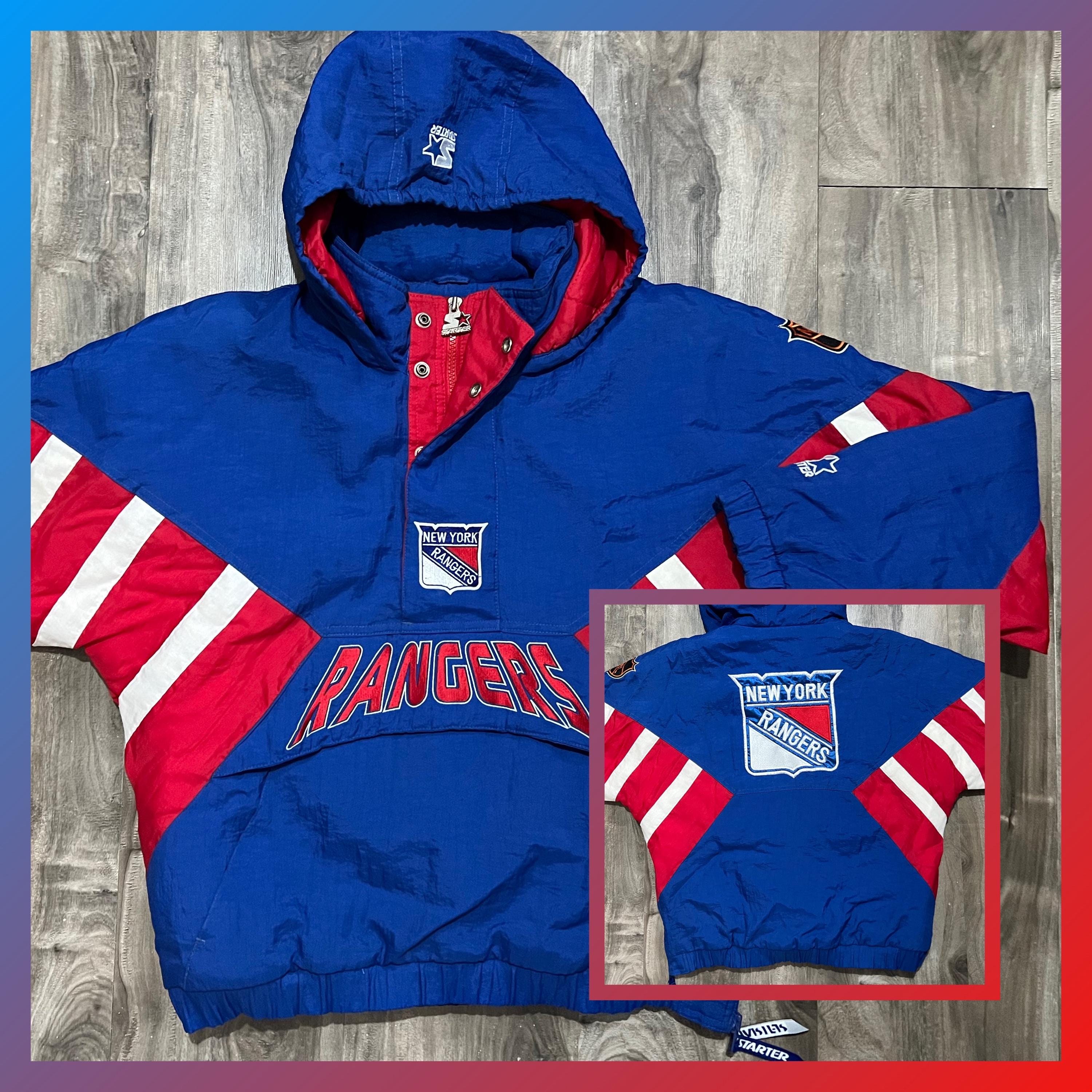 Vintage Starter New York Rangers Pullover Half Zip Jacket 90s NHL