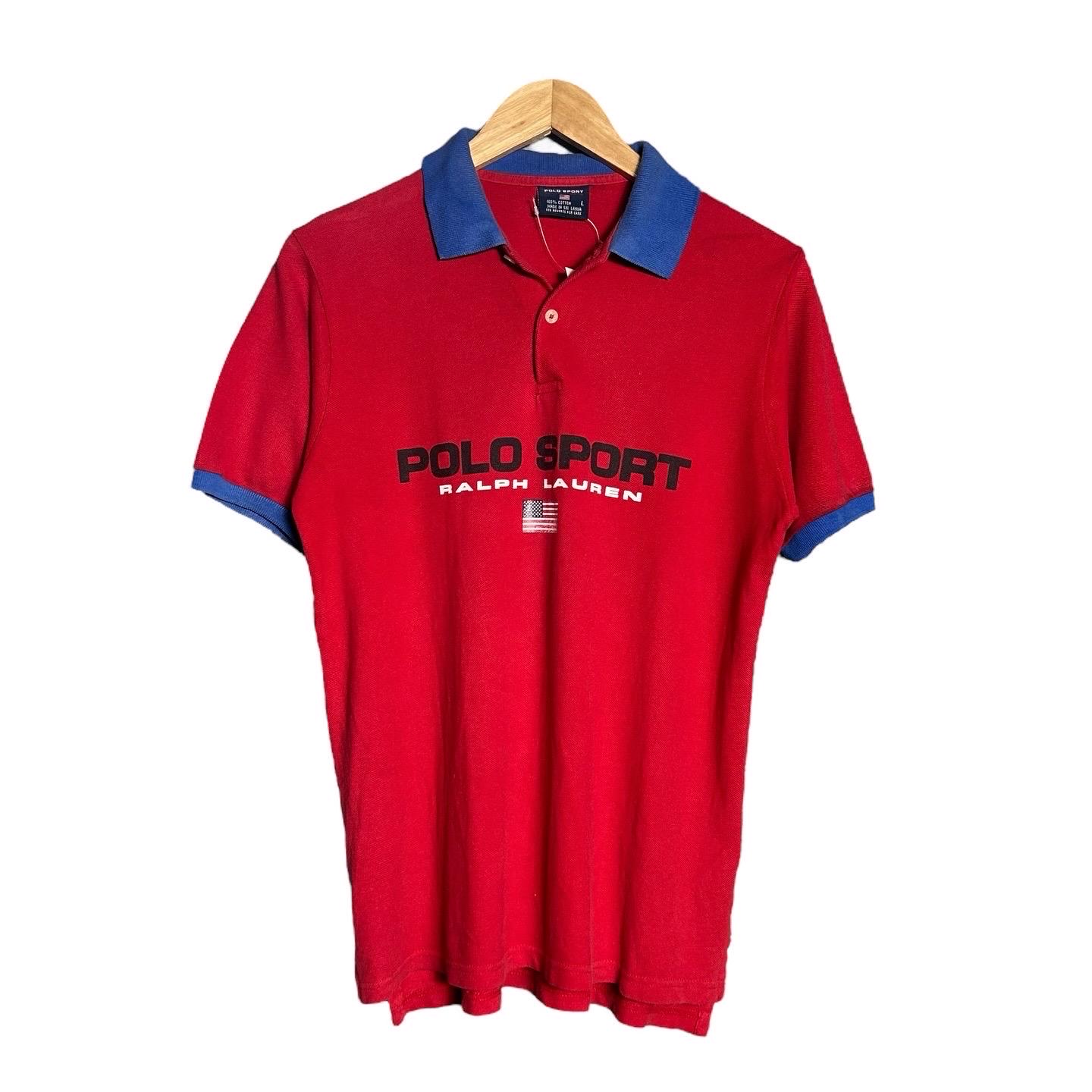 Vintage Polo Sport Big Logo Polos Shirt - Etsy