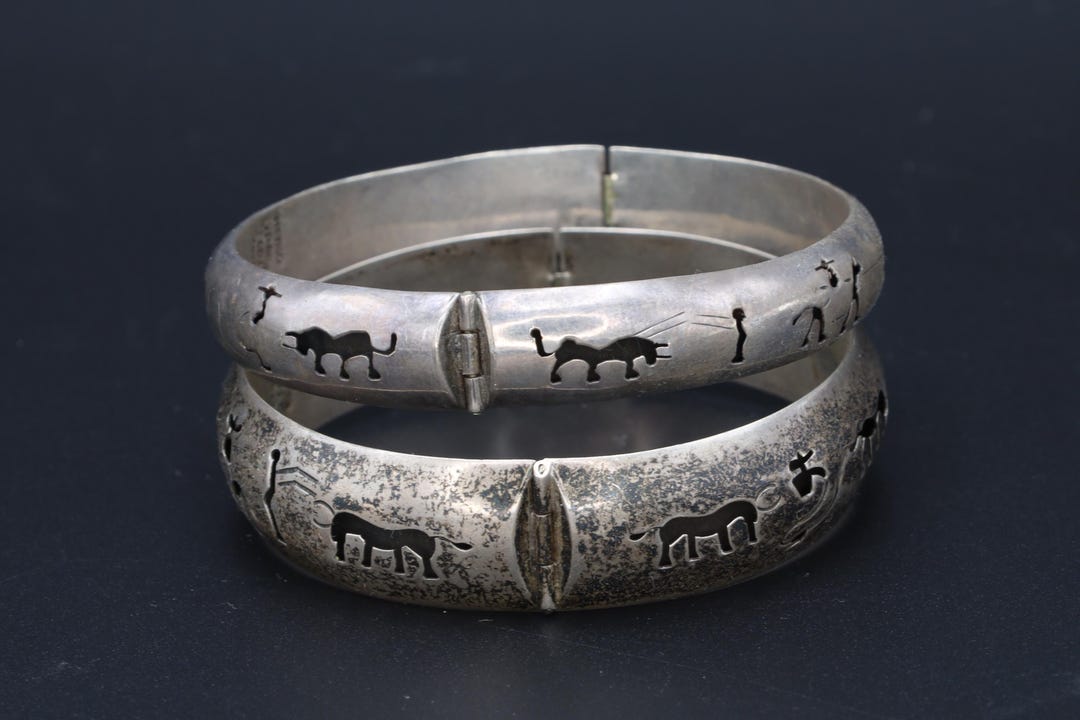 Taxco Mexico, Farfan FF and LCJ Bracelets, A Pair of Sterling