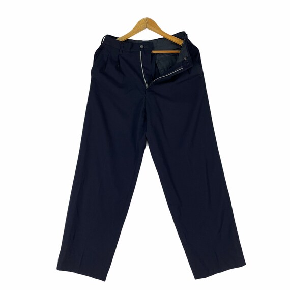 Vintage 90s Yohji Yamamoto Ys Wool Pants - Navy Blue, Size Small