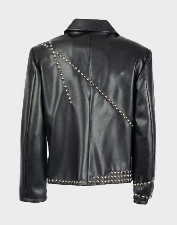 Versace x ライダースジャケット スタッズ T25032807 ヴェルサーチ