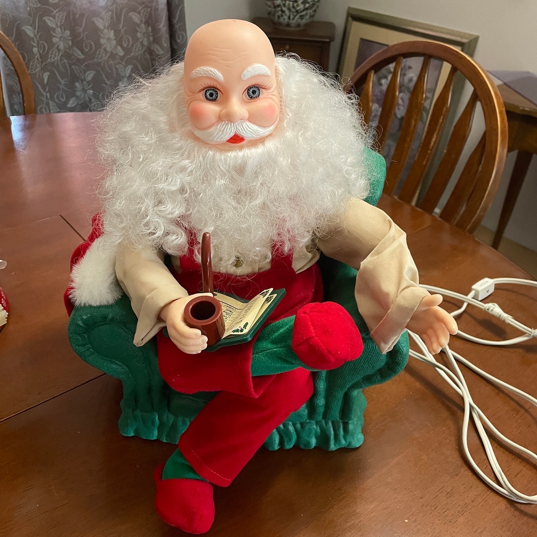 Animated Santa in Green Armchair by National Rennoc - 15