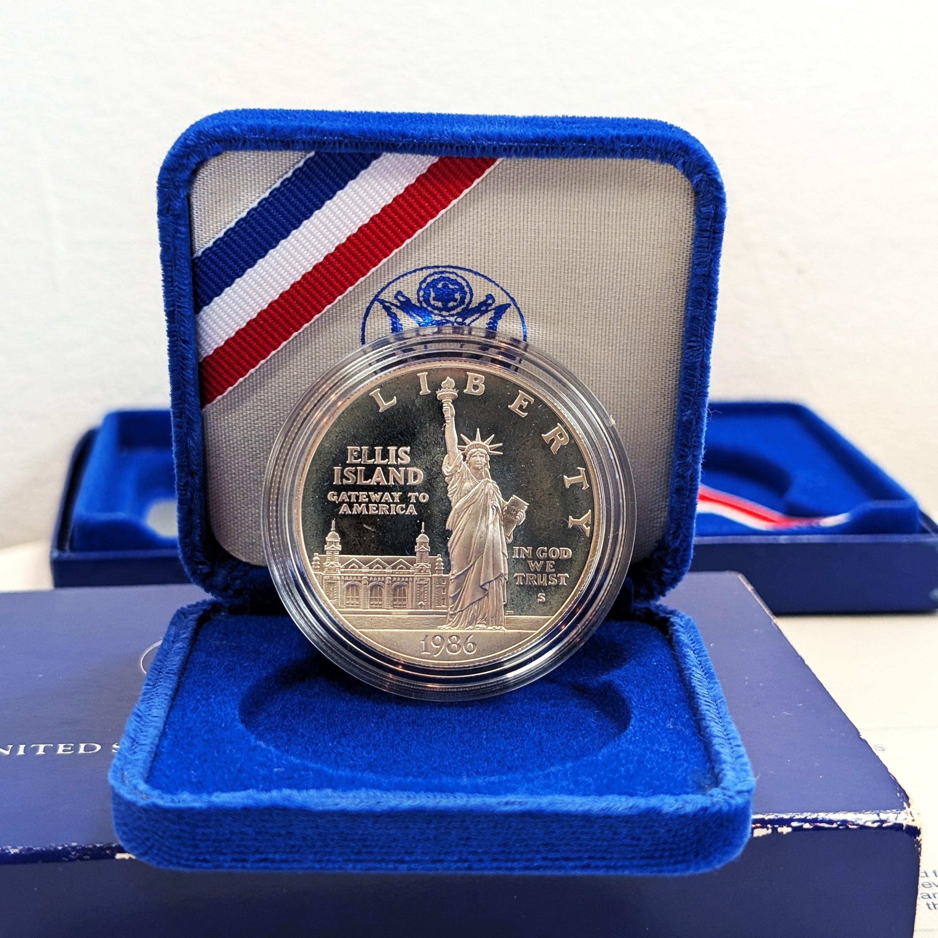1986-S 米国記念銀貨 エリス島リバティドル サンフランシスコ - Etsy 日本