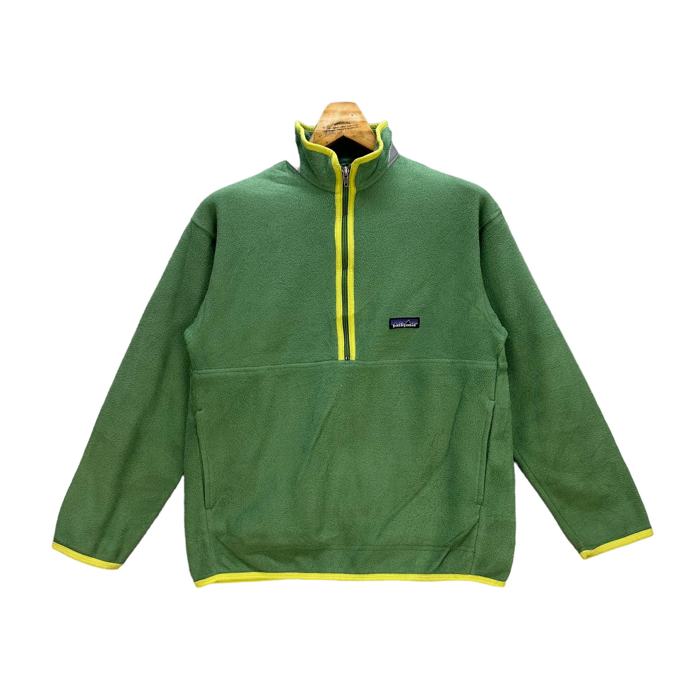 Vintage PATAGONIA SYNCHILLA Half Zip Turtle Neck Green Fleece