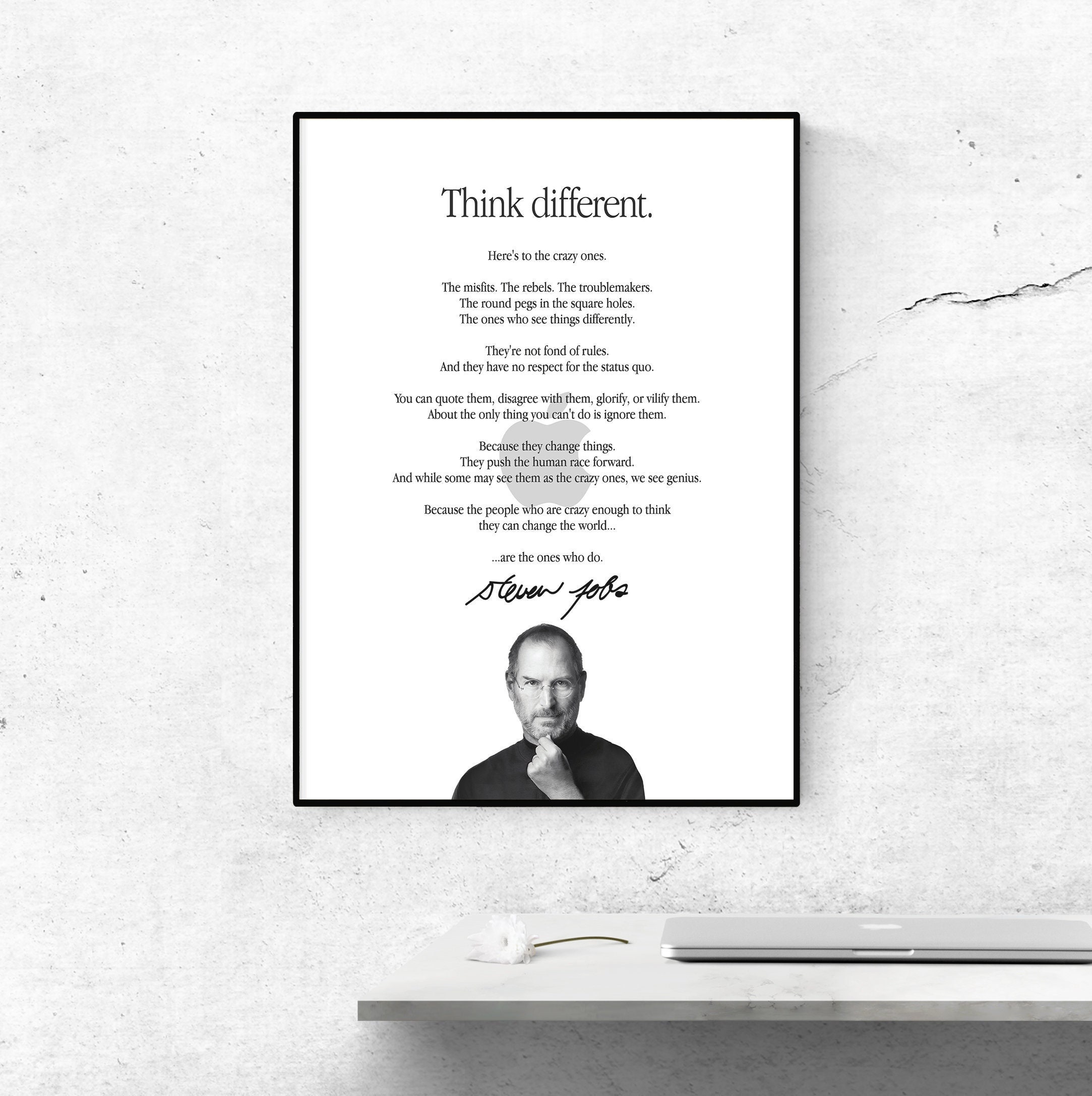 スティーブ・ジョブズ「Think Different」名言 Apple ポスター
