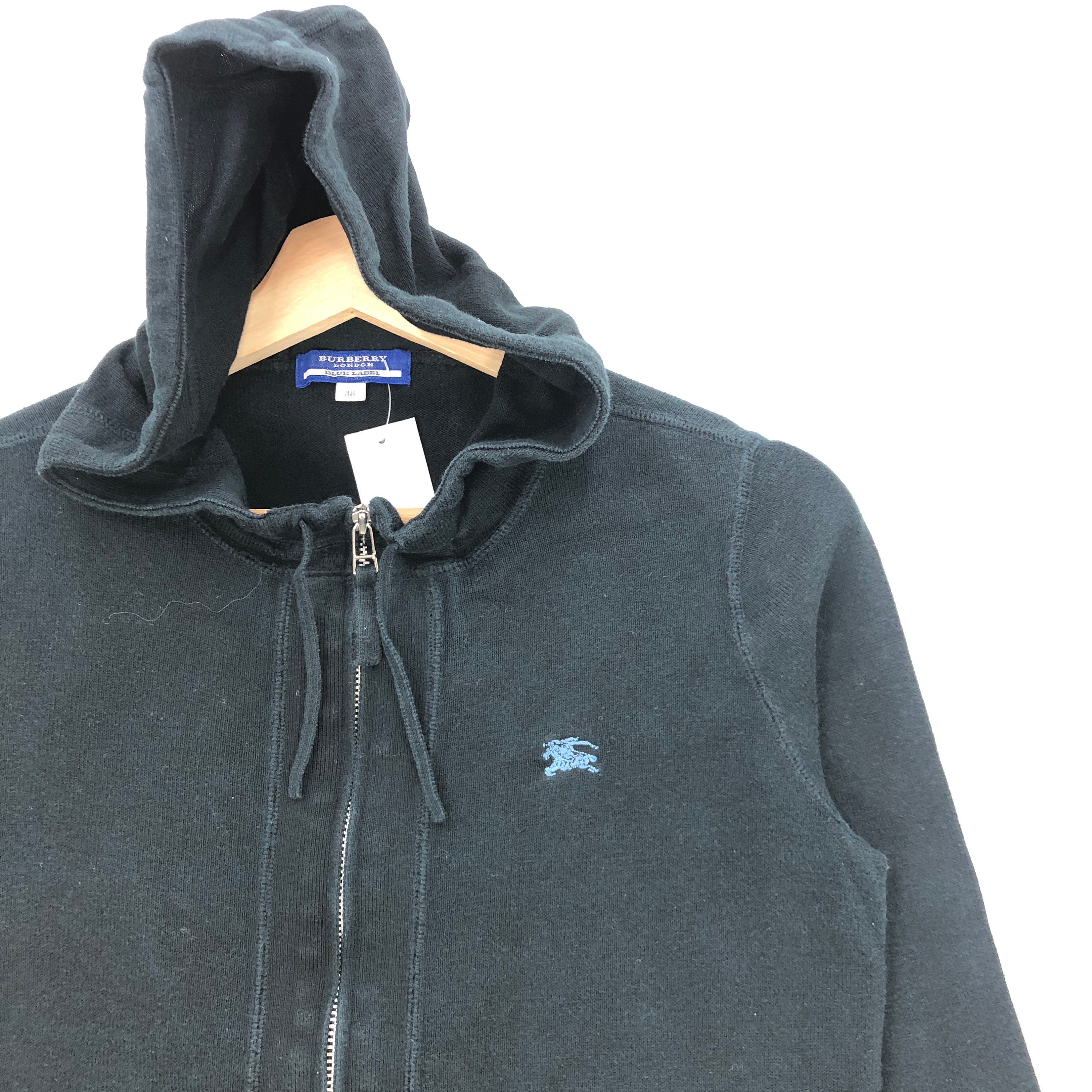 Vintage Y2K Burberry Hoodie Sweater Small Burberry's Hooded Zipper